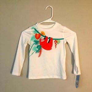 NWT Girls Long Sleeve Swim Shirt